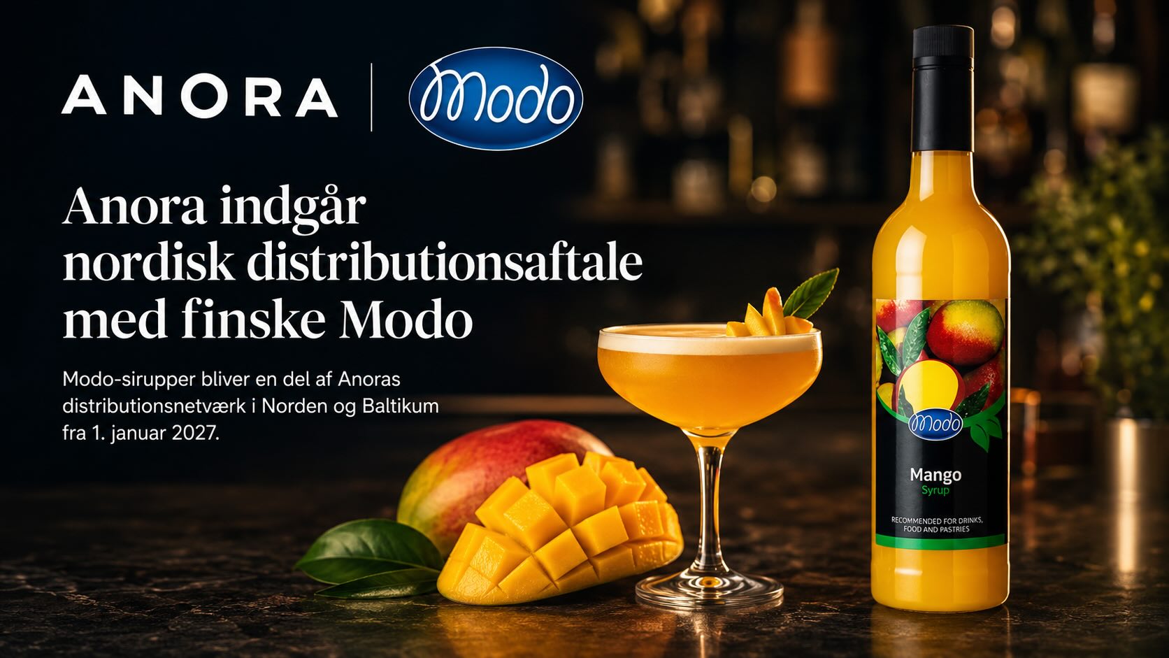 Anora overtager distributionen af Modo i Norden og Baltikum