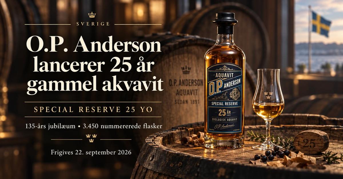 O.P. Anderson lancerer 25 år gammel akvavit – den ældste i brandets historie