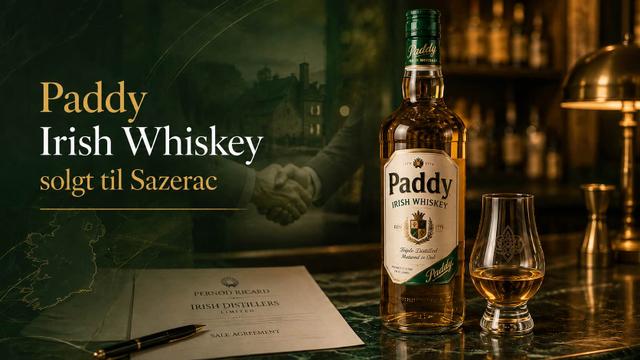 Sazerac køber Paddy Irish Whiskey af Pernod Ricard