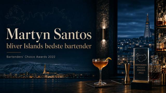 Martyn Santos kåret som Islands bedste bartender